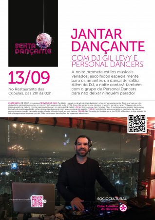 0309 cartaz Jantar Dançante 1309 DJ Gil Levy FINAL