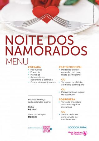 Menu noite dos namorados