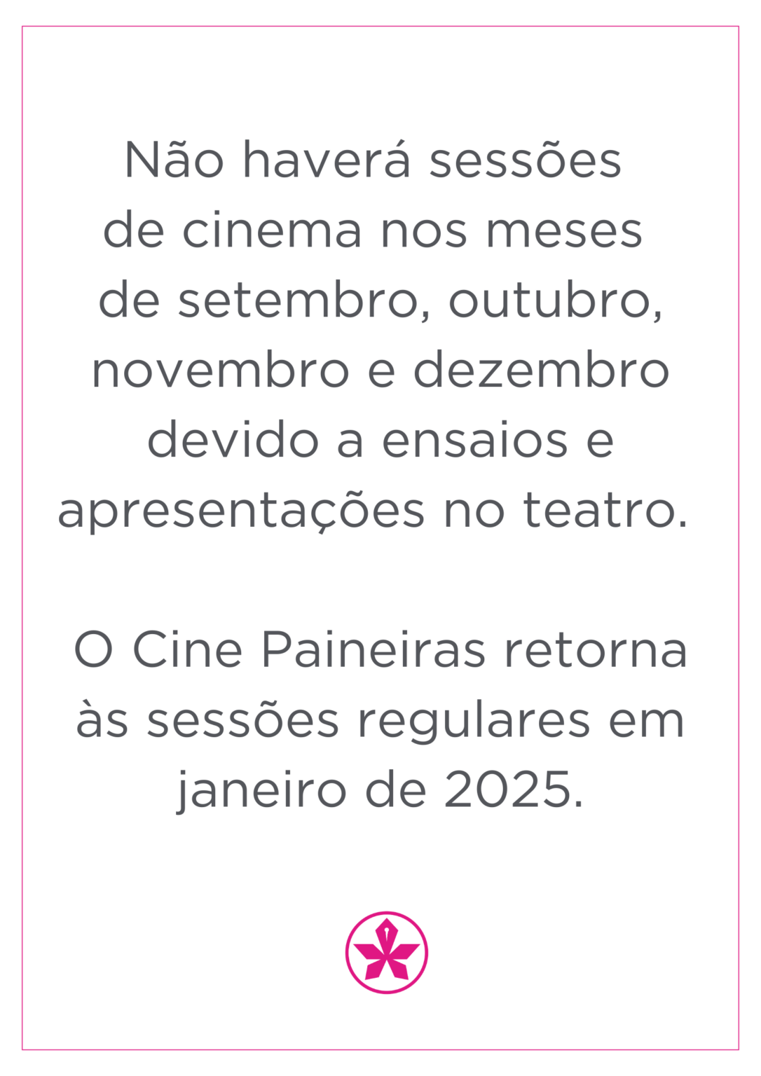 Cine Paineiras Setembro