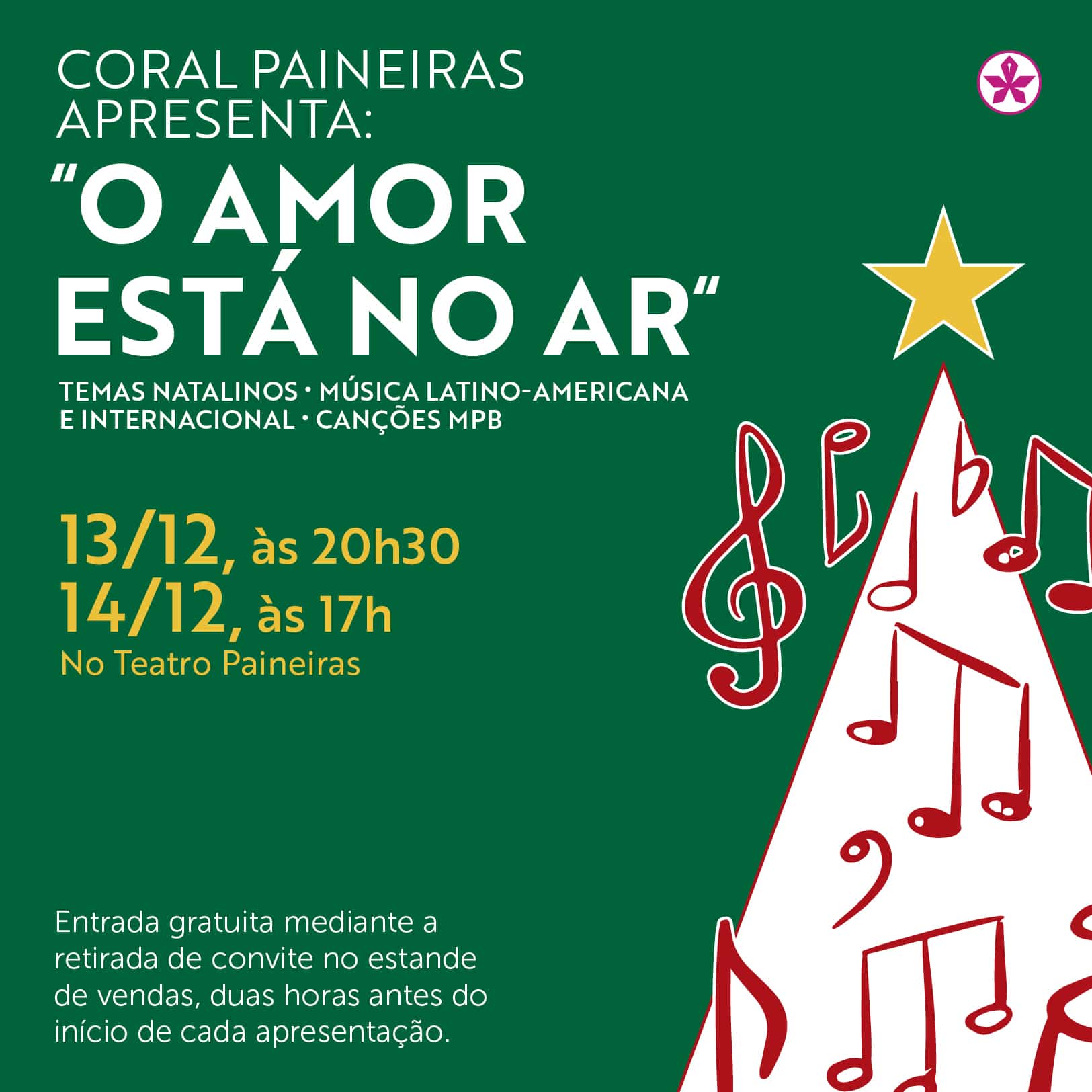 0212 insta Coral Paineiras Amor Esta no Ar