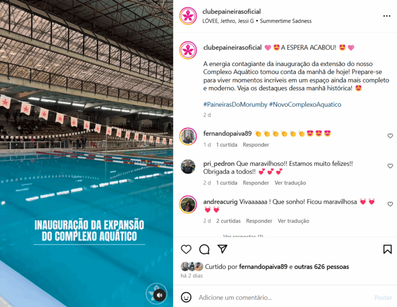 Complexo aquatico Instagram